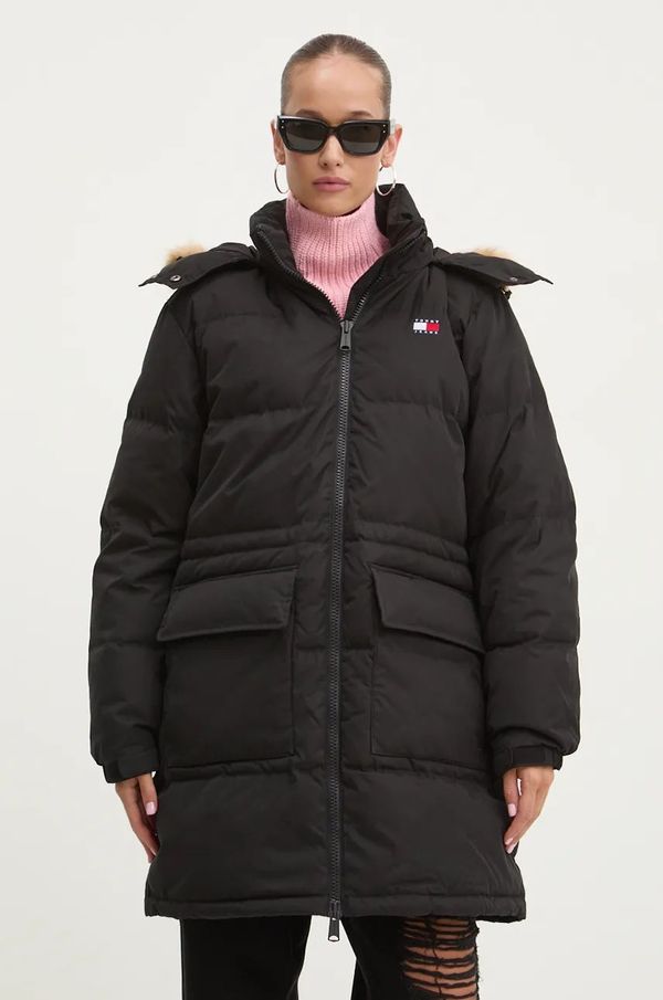 Tommy Jeans Pernata jakna Tommy Jeans za žene, boja: crna, za zimu, DW0DW18821