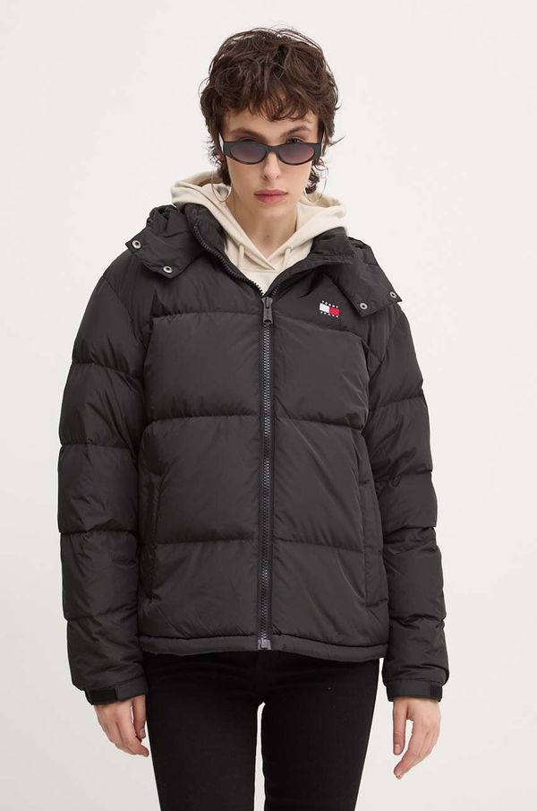 Tommy Jeans Pernata jakna Tommy Jeans za žene, boja: crna, za zimu, oversize, DW0DW18610