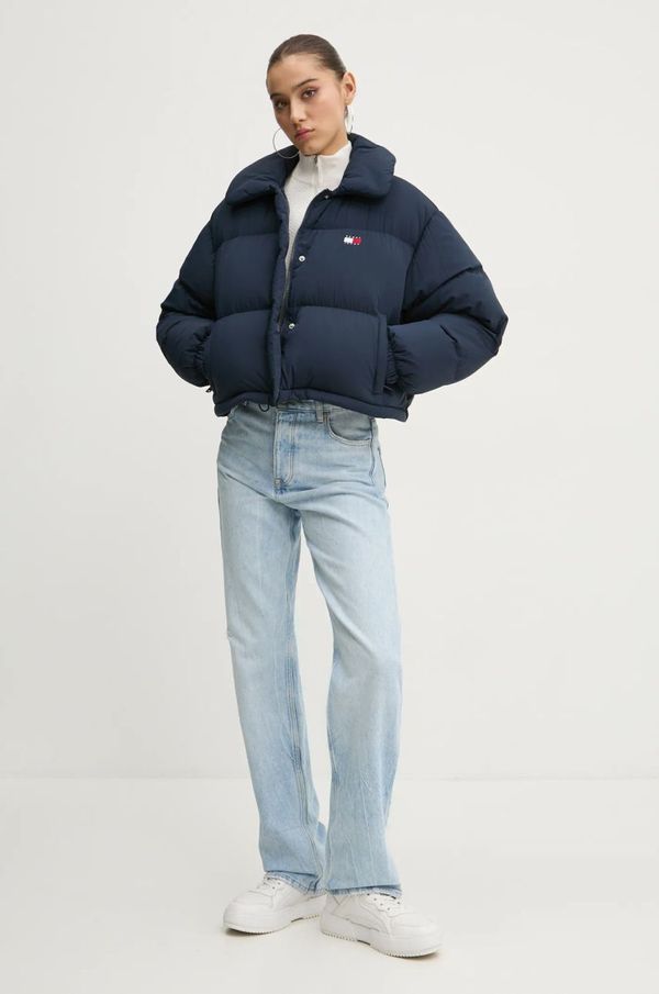 Tommy Jeans Pernata jakna Tommy Jeans za žene, boja: tamno plava, za zimu, DW0DW20390