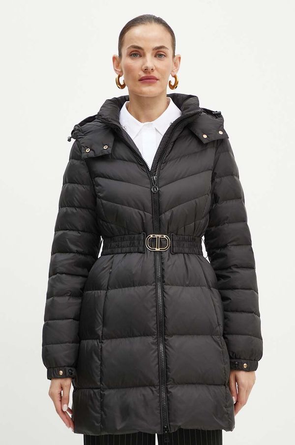 Twinset Pernata jakna Twinset za žene, boja: crna, za prijelazno razdoblje, 242TP2182