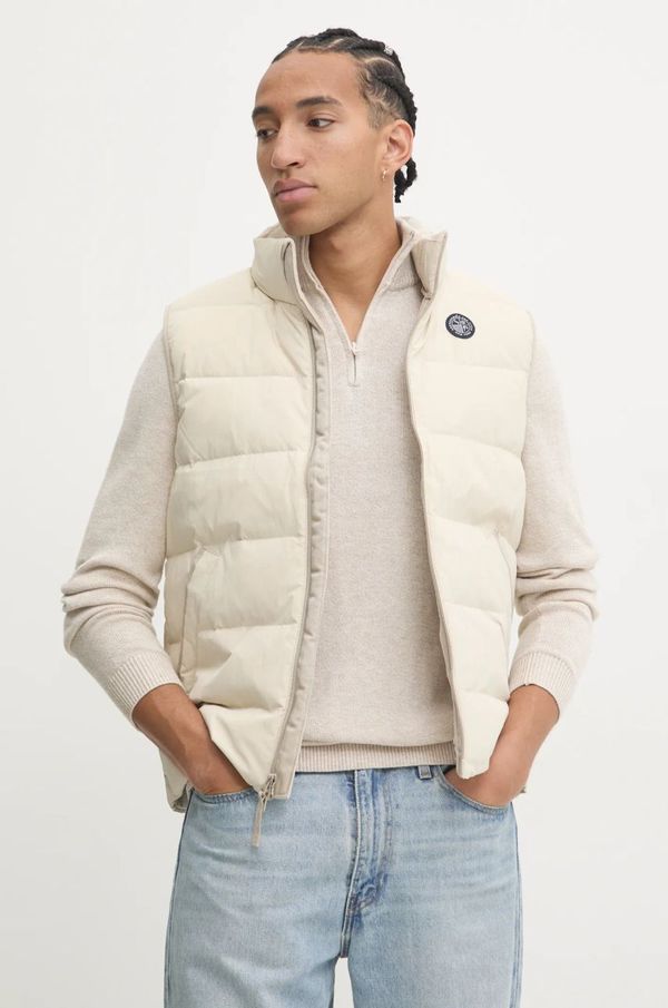 Abercrombie & Fitch Pernati prsluk Abercrombie & Fitch za muškarce, boja: bež, za prijelazno razdoblje, KI132-4152