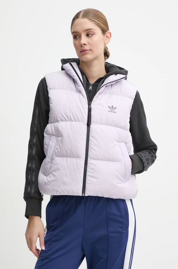 adidas Originals Pernati prsluk adidas Originals Regen Down Vest za žene, boja: ljubičasta, za zimu, IW8366