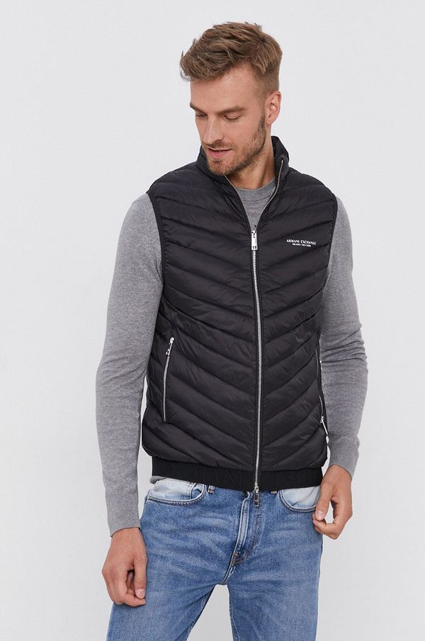 Armani Exchange Pernati prsluk Armani Exchange za muškarce, boja: crna