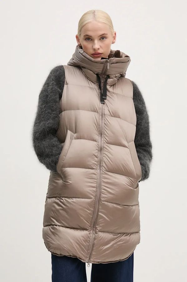 Bomboogie Pernati prsluk Bomboogie za žene, boja: smeđa, za zimu, VW630STDLC4