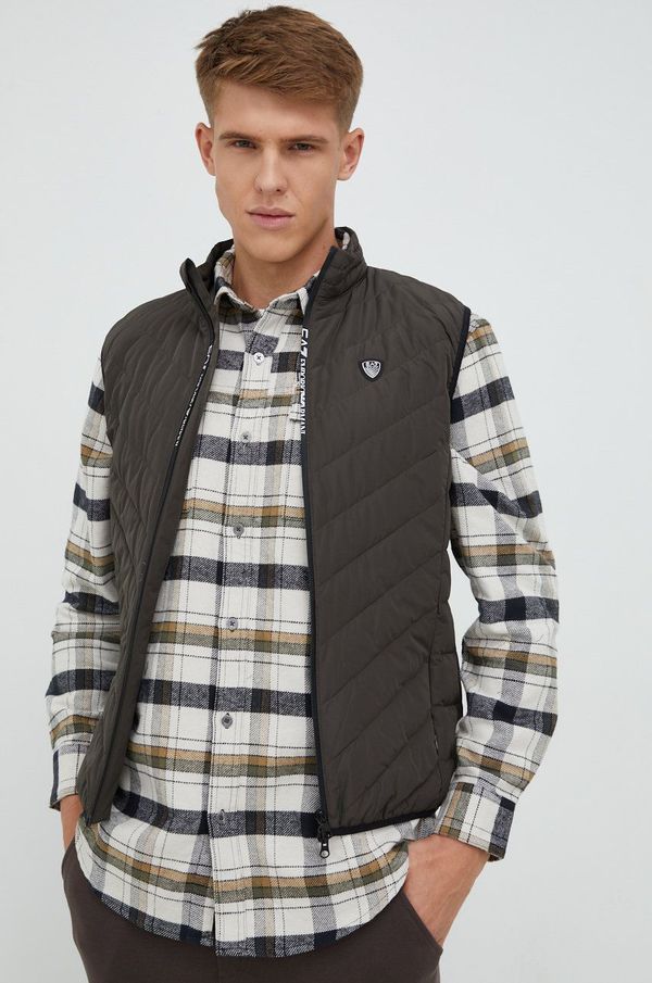 EA7 Emporio Armani Pernati prsluk EA7 Emporio Armani za muškarce, boja: zelena