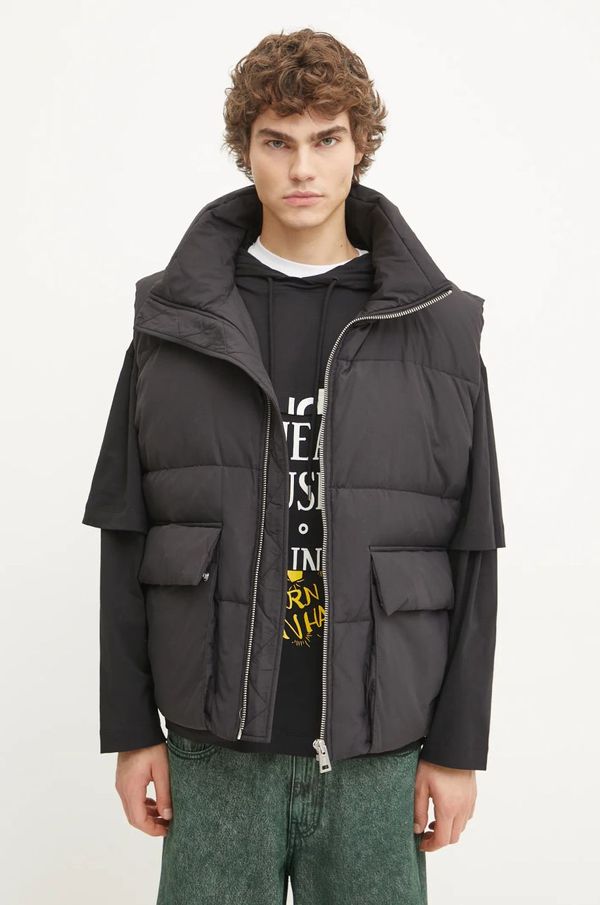 Études Studio Pernati prsluk Études Studio za muškarce, boja: crna, za zimu, H24MMOUT713