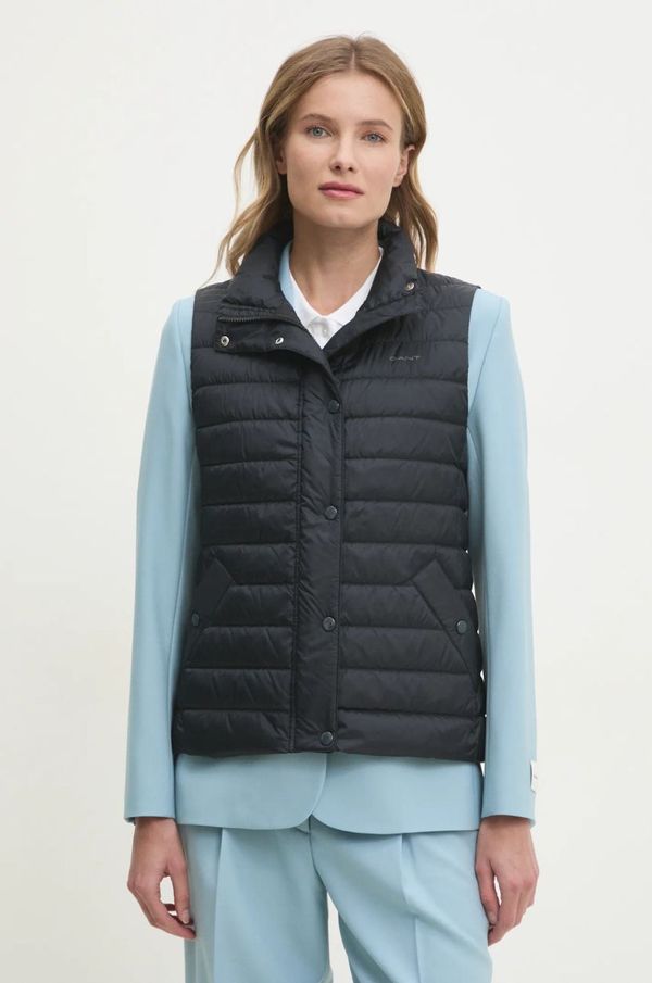 Gant Pernati prsluk Gant za žene, boja: crna, za prijelazno razdoblje, 4700280