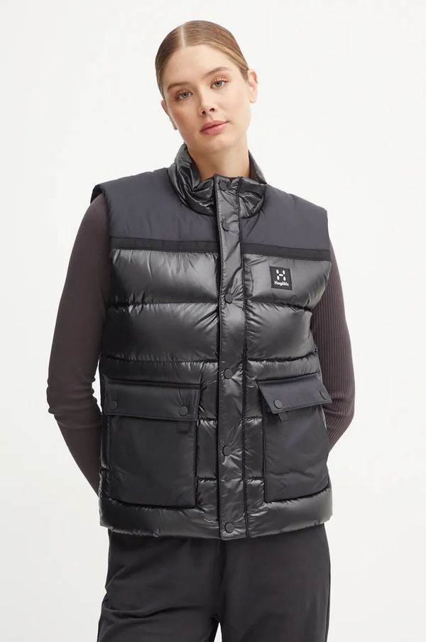 Haglöfs Pernati prsluk Haglöfs Funäs za žene, boja: crna, za zimu, 606468