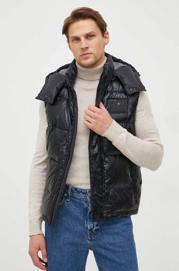 La Martina Pernati prsluk La Martina za muškarce, boja: crna, za zimu