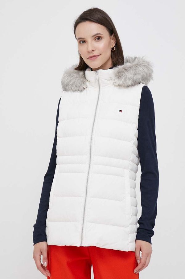 Tommy Hilfiger Pernati prsluk Tommy Hilfiger za žene, boja: bež, za zimu