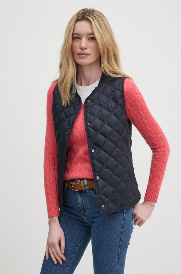 Tommy Hilfiger Pernati prsluk Tommy Hilfiger za žene, boja: tamno plava, za prijelazno razdoblje, WW0WW43214