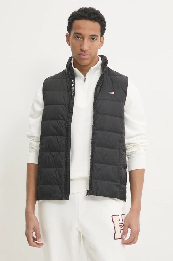 Tommy Jeans Pernati prsluk Tommy Jeans za muškarce, boja: crna, za prijelazno razdoblje, DM0DM20663