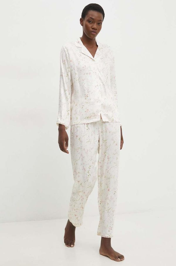 Answear Lab Pidžama Answear Lab za žene, boja: bež