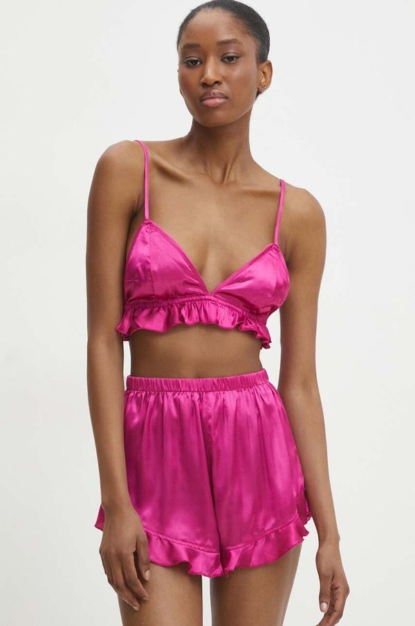 Answear Lab Pidžama Answear Lab za žene, boja: ružičasta, satenska