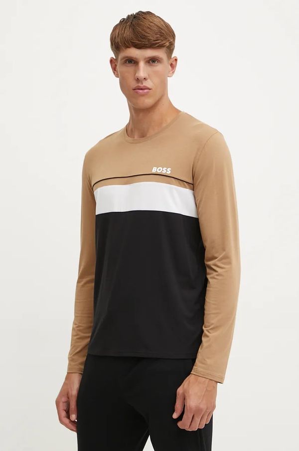 Boss Pidžama BOSS za muškarce, boja: crna, s uzorkom, 50527337