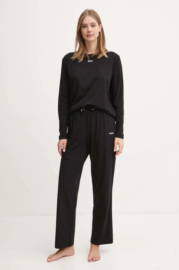 Boss Pidžama BOSS za žene, boja: crna, 50527206
