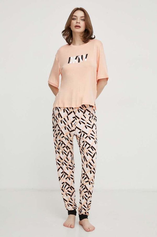 DKNY Pidžama Dkny za žene, boja: narančasta