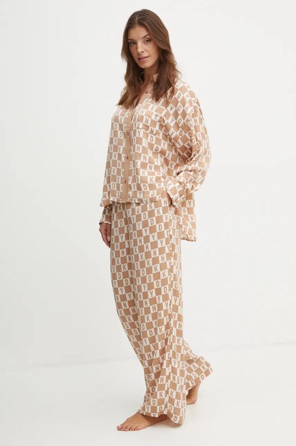 DKNY Pidžama Dkny za žene, boja: smeđa, YI90019