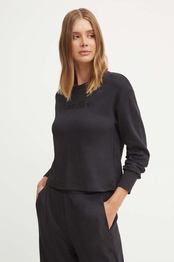 Calvin Klein Underwear Pidžama - dukserica s kapuljačom Calvin Klein Underwear za žene, boja: crna, 000QS7273E