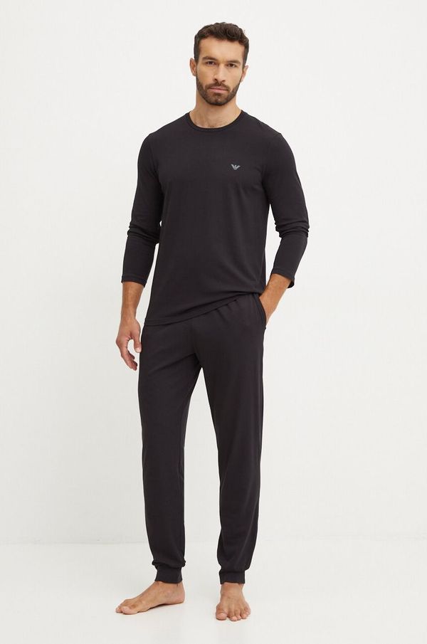 Emporio Armani Underwear Pidžama Emporio Armani Underwear za muškarce, boja: crna, bez uzorka, 111789 4F720