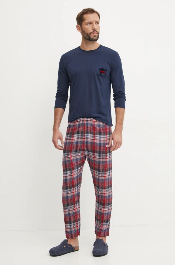 Fila Pidžama Fila za muškarce, boja: tamno plava, s uzorkom, FPW1207