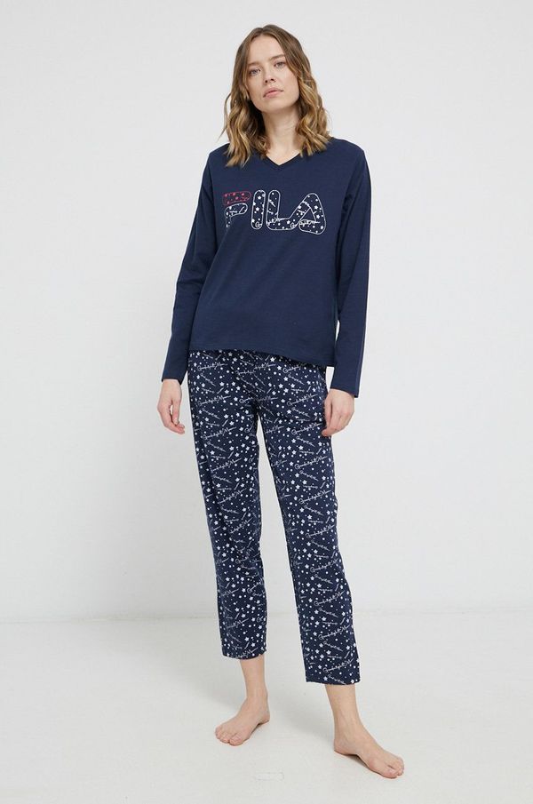Fila Pidžama Fila za žene, boja: tamno plava