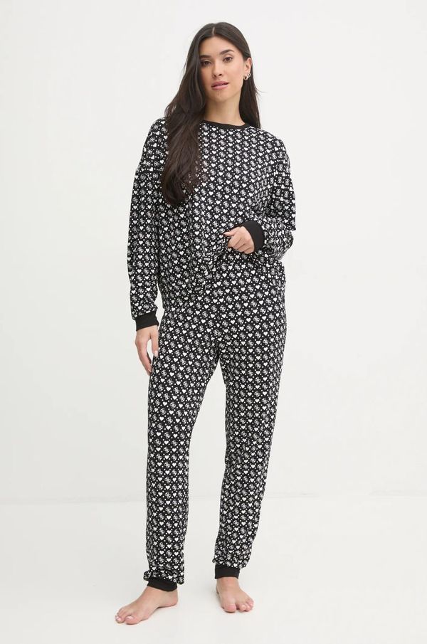 Guess Pidžama Guess SIMONA za žene, boja: crna, O5RX09 KCMB2