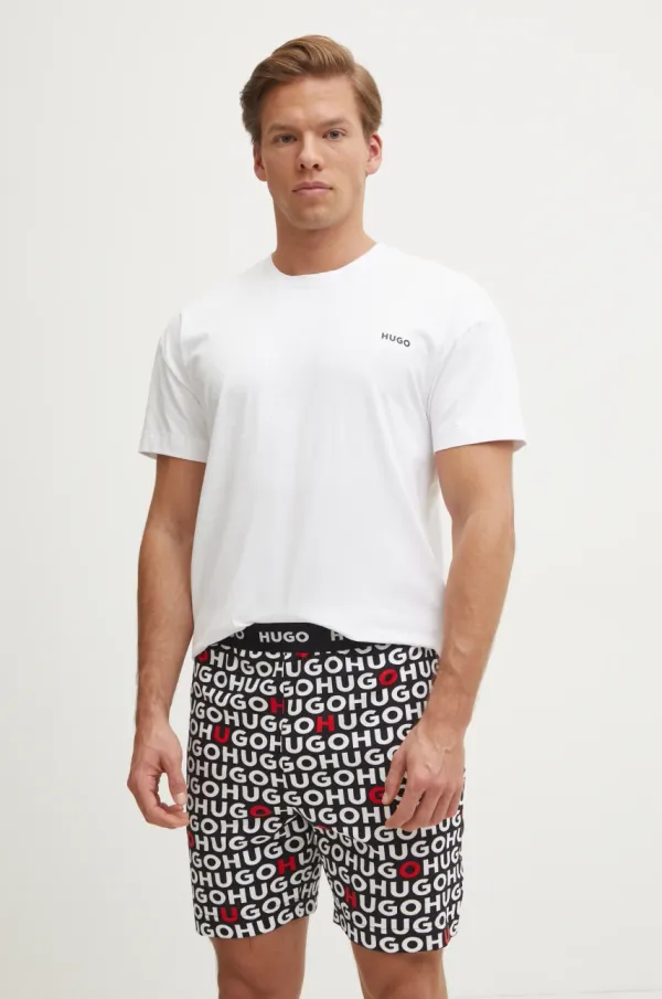 HUGO Pidžama HUGO za muškarce, boja: crna, s uzorkom, 50534139