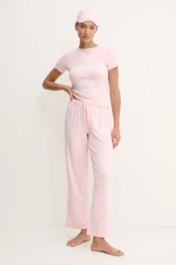 Juicy Couture Pidžama Juicy Couture JUICY WISHES SHORTSLEEVE PYJAMA SET za žene, boja: ružičasta, JCLPJ125663