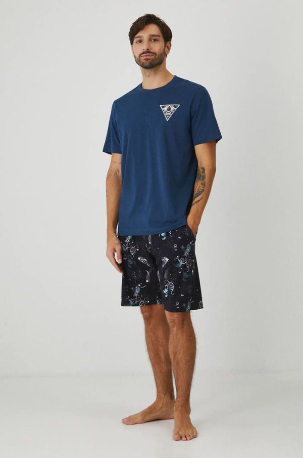 Medicine Pidžama Medicine za muškarce, boja: crna, s uzorkom