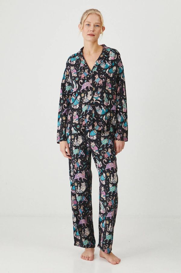 Medicine Pidžama Medicine za žene, boja: crna