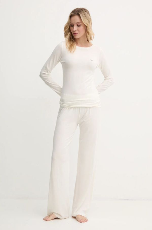 Emporio Armani Underwear Pidžama s dodatkom vune Emporio Armani Underwear boja: bež, 164790 4F224