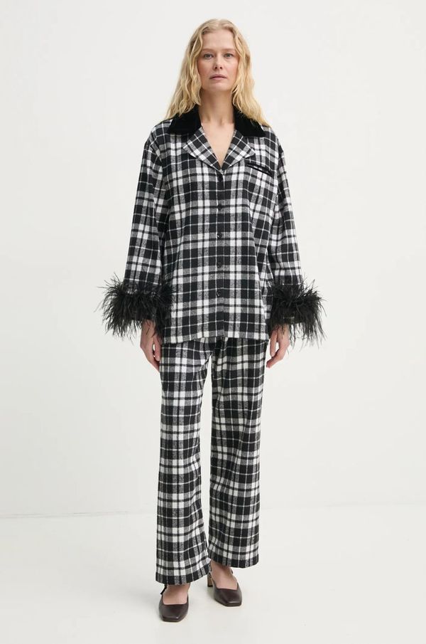 The Sleeper Pidžama The Sleeper za žene, boja: crna, pamučna, HC2418FPF