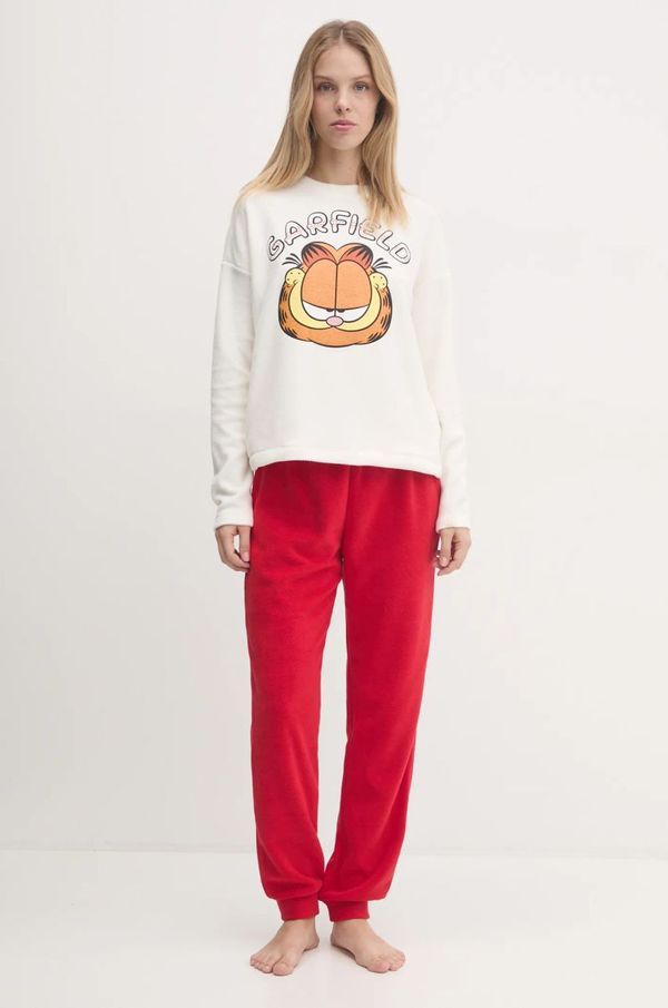 United Colors of Benetton Pidžama United Colors of Benetton x GARFIELD za žene, boja: bež, 3DFQ3P03J