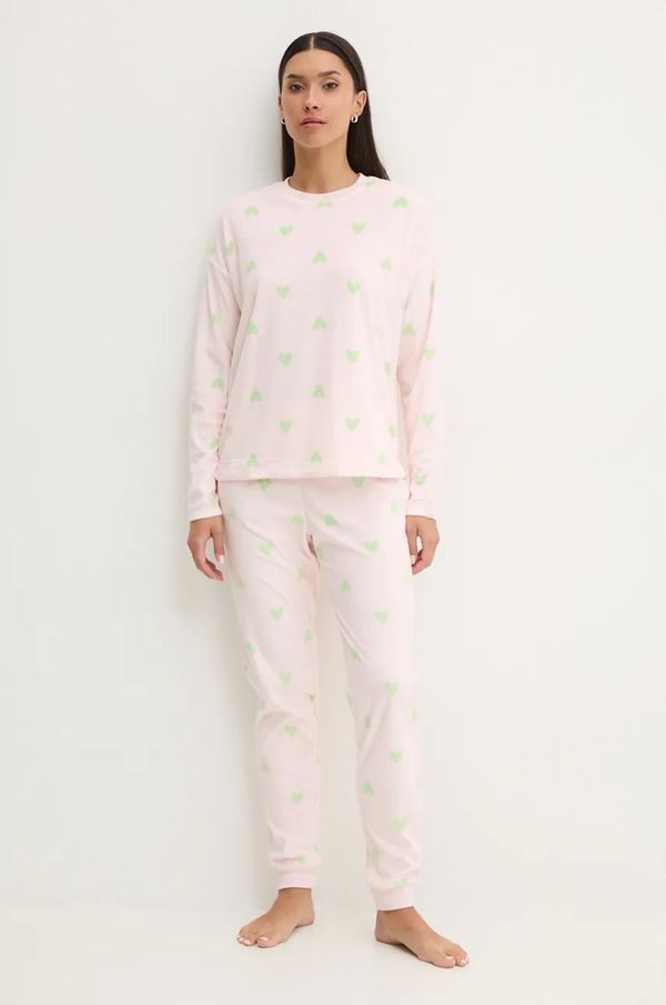 United Colors of Benetton Pidžama United Colors of Benetton za žene, boja: ružičasta, 360T3P030