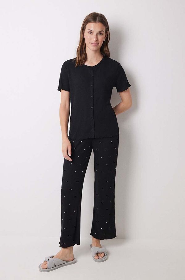 women'secret Pidžama women'secret LIFEWEAR LA NUIT za žene, boja: crna, 4758225