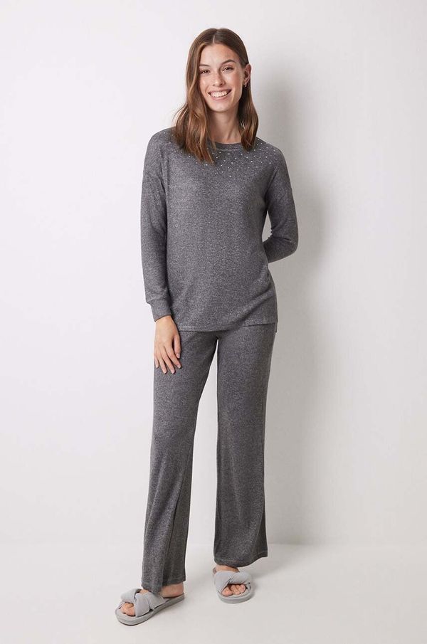 women'secret Pidžama women'secret LIFEWEAR LA NUIT za žene, boja: siva, 4758219