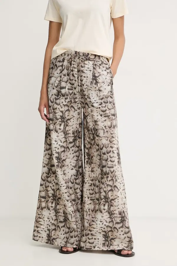 Pinko Pinko wide leg hlače ženske pamučne