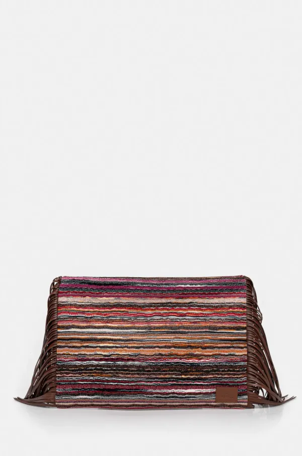 Missoni Pismo torbica Missoni Clutch Fringes boja: smeđa, MI10064F