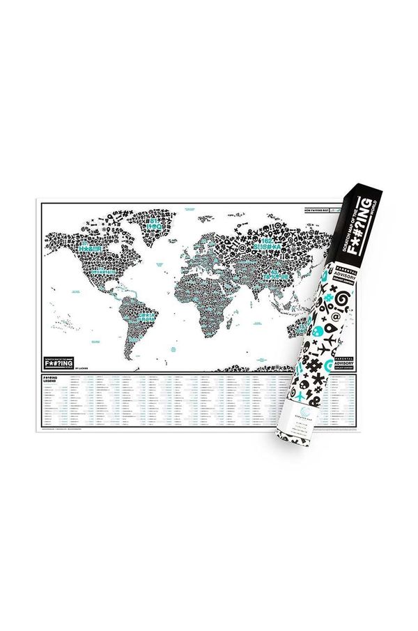 Luckies of London Plakat strugalica Luckies of London F*#?ING Scratch Map