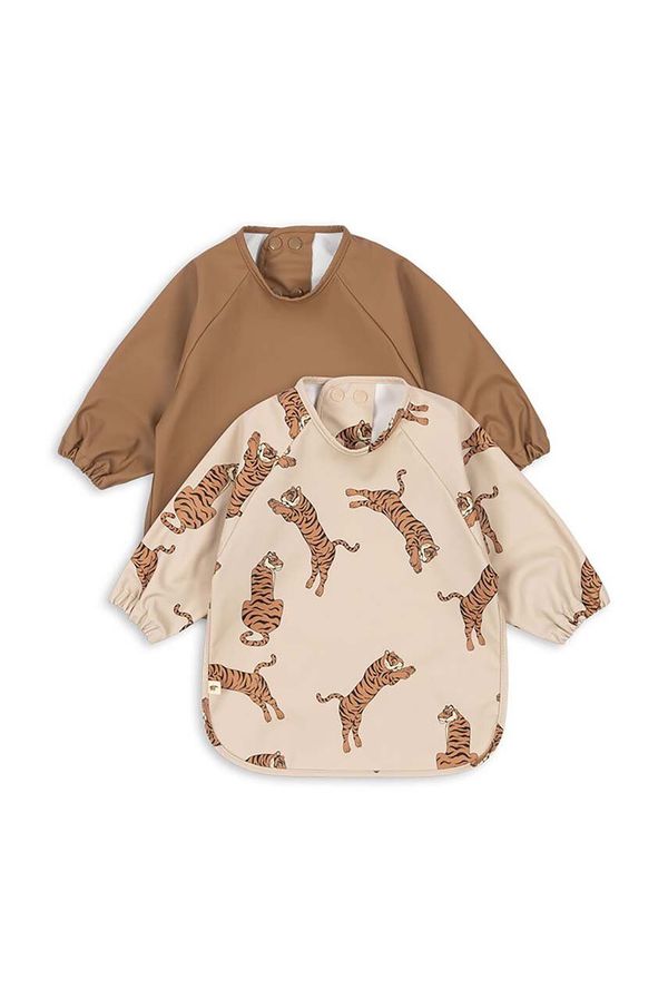 Konges Sløjd Podbradnjak za bebe Konges Sløjd 2 PACK DINNER BIB WITH SLEEVES 2-pack KS101355