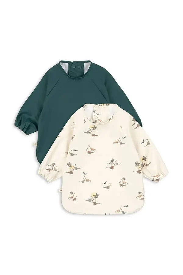 Konges Sløjd Podbradnjak za bebe Konges Sløjd 2 PACK DINNER BIB WITH SLEEVES 2-pack