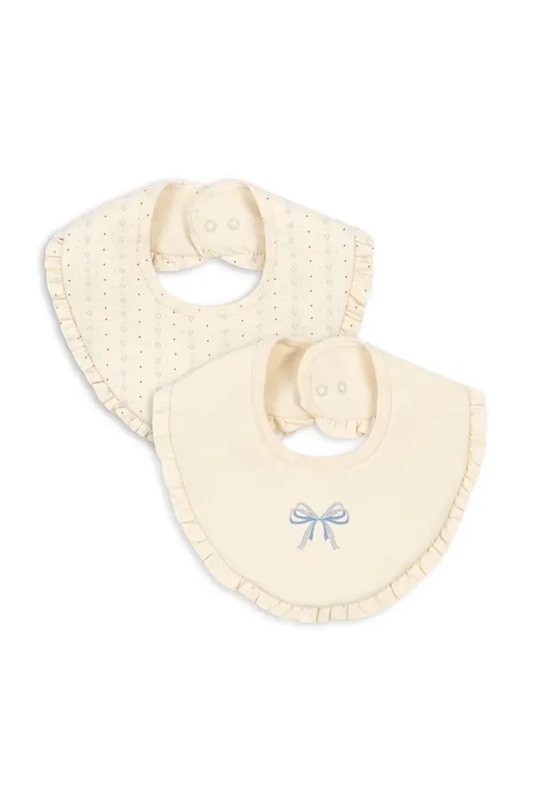 Konges Sløjd Podbradnjak za bebe Konges Sløjd BASIC 2 PACK FRILL BIB 2-pack KS102250