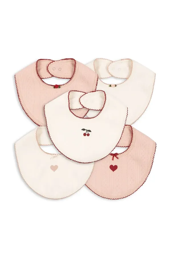 Konges Sløjd Podbradnjak za bebe Konges Sløjd MINNA 5 PACK BIB 5-pack KS102815