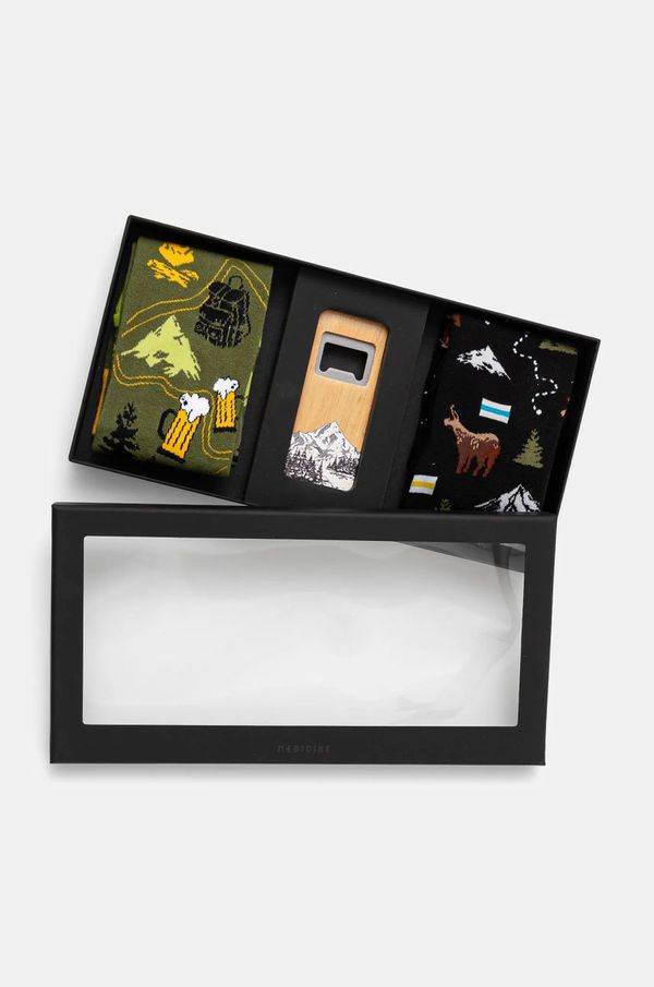 Medicine Poklon set: sokne (2-pack) i otvarač za boce Medicine