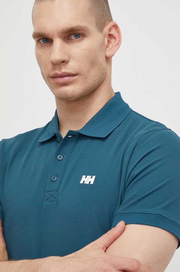 Helly Hansen Polo majica Helly Hansen za muškarce, boja: zelena, s aplikacijom