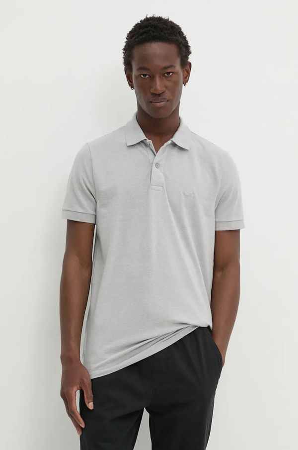 Hollister Co. Polo majica Hollister Co. za muškarce, boja: siva, melanž, KI324-4178