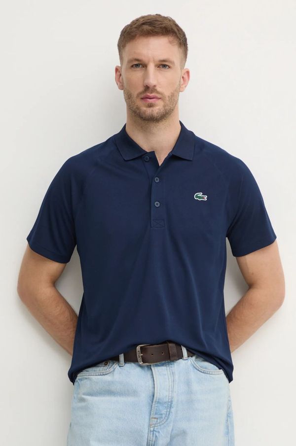 Lacoste Polo majica Lacoste za muškarce, boja: tamno plava, bez uzorka, DH3201