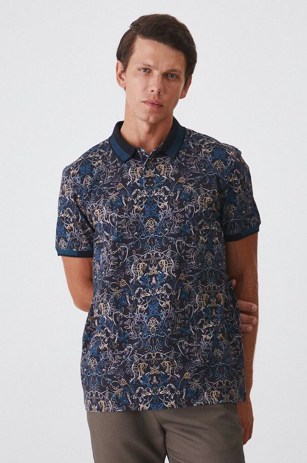 Medicine Polo majica Medicine za muškarce, boja: crna, s uzorkom