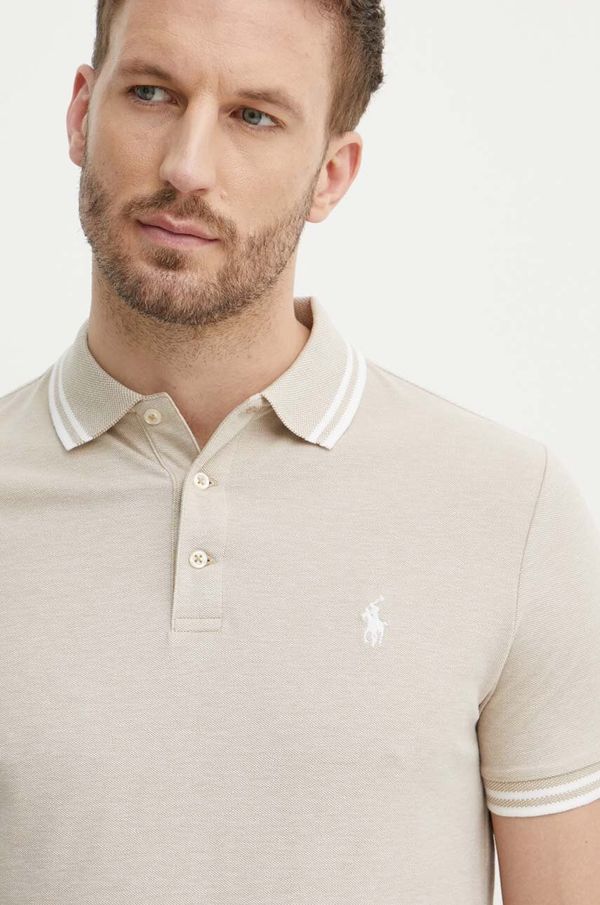 Polo Ralph Lauren Polo majica Polo Ralph Lauren za muškarce, boja: bež, bez uzorka, 710941492